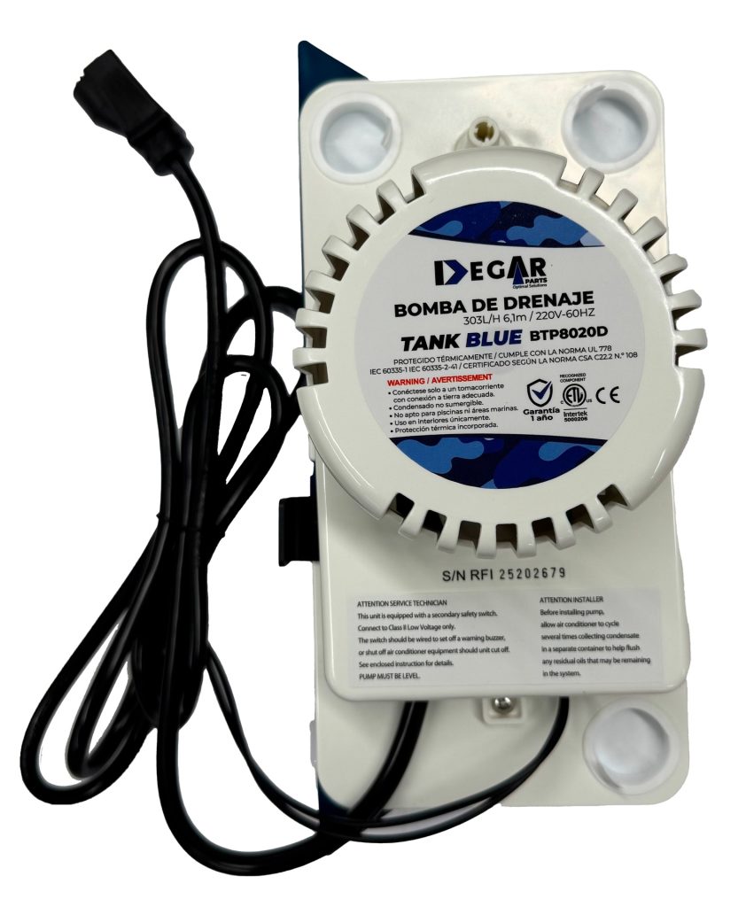 BOMBA DRENAJE 303L/H 6,1M 220V-60HZ TANK-BLUE DEGAR