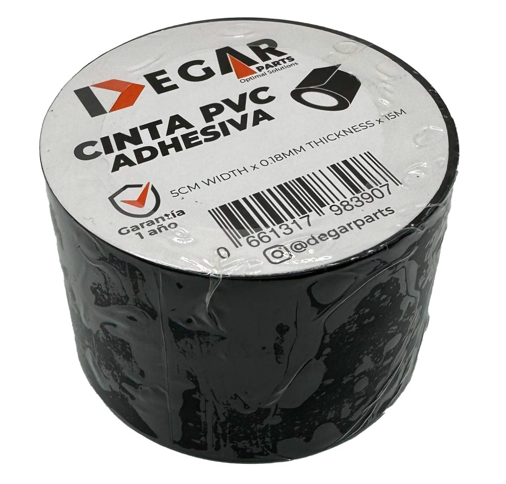CINTA PVC ADHESIVA NEGRA -5cm WIDTH x 0.18mm THICKNESS x 15m) DEGAR
