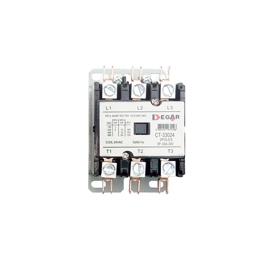 CONTACTOR 3x40AMPx24V CT-34024 DEGAR*
