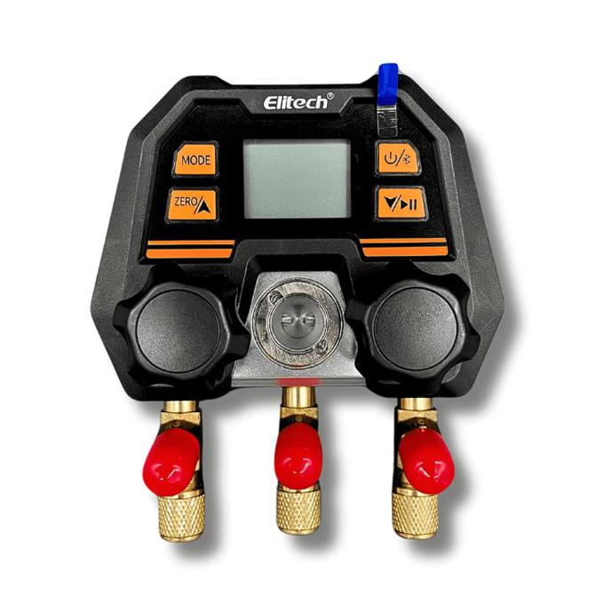 JUEGO MANOMETRO DIGITAL 2 VIAS S/MANGUERAS C/INDICADOR DE TEMP & BLUETOOTH MS-100+ ELITECH