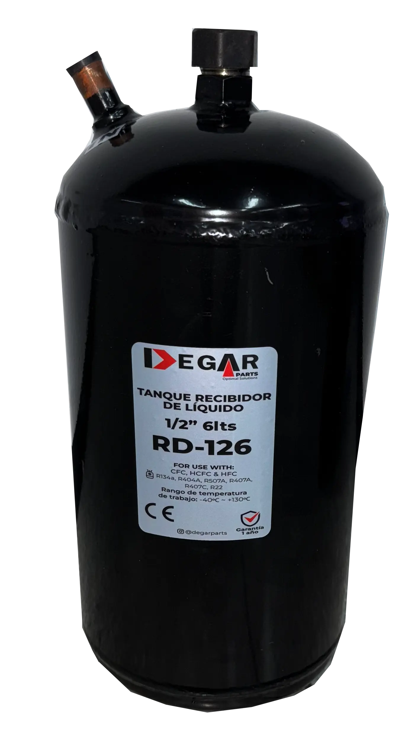 TANQUE RECIBIDOR DE LIQUIDO 1/2" 6L RD-126 DEGAR