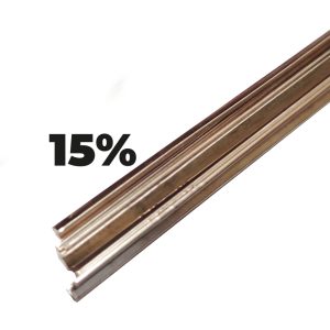 VARILLA PLATA 15% 20" CORTA (PAQ. DE 1 LIBRA) HARRIS